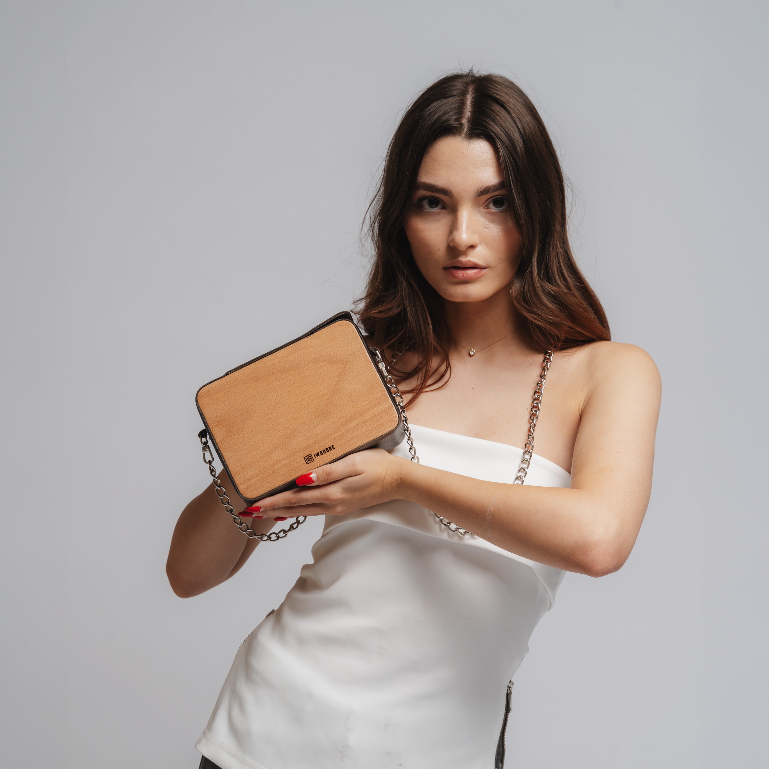 WOOD AND LEATHER BAG