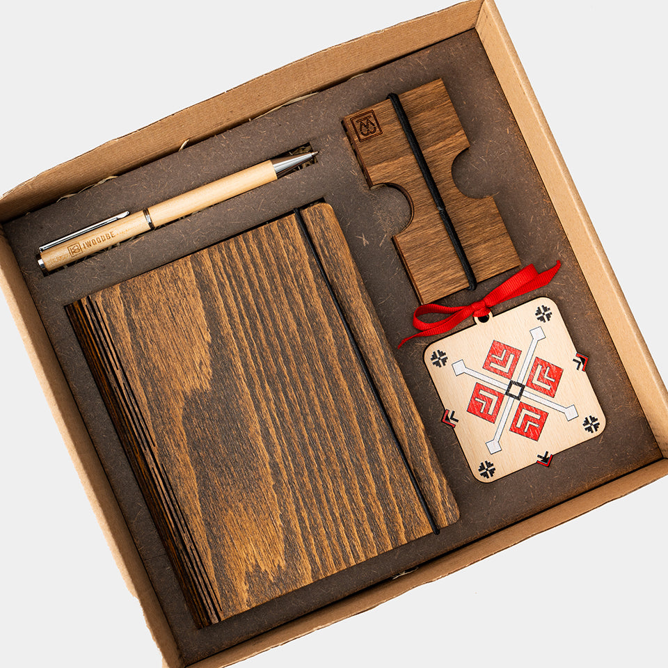 WOODEN DIARY PACKAGES SET