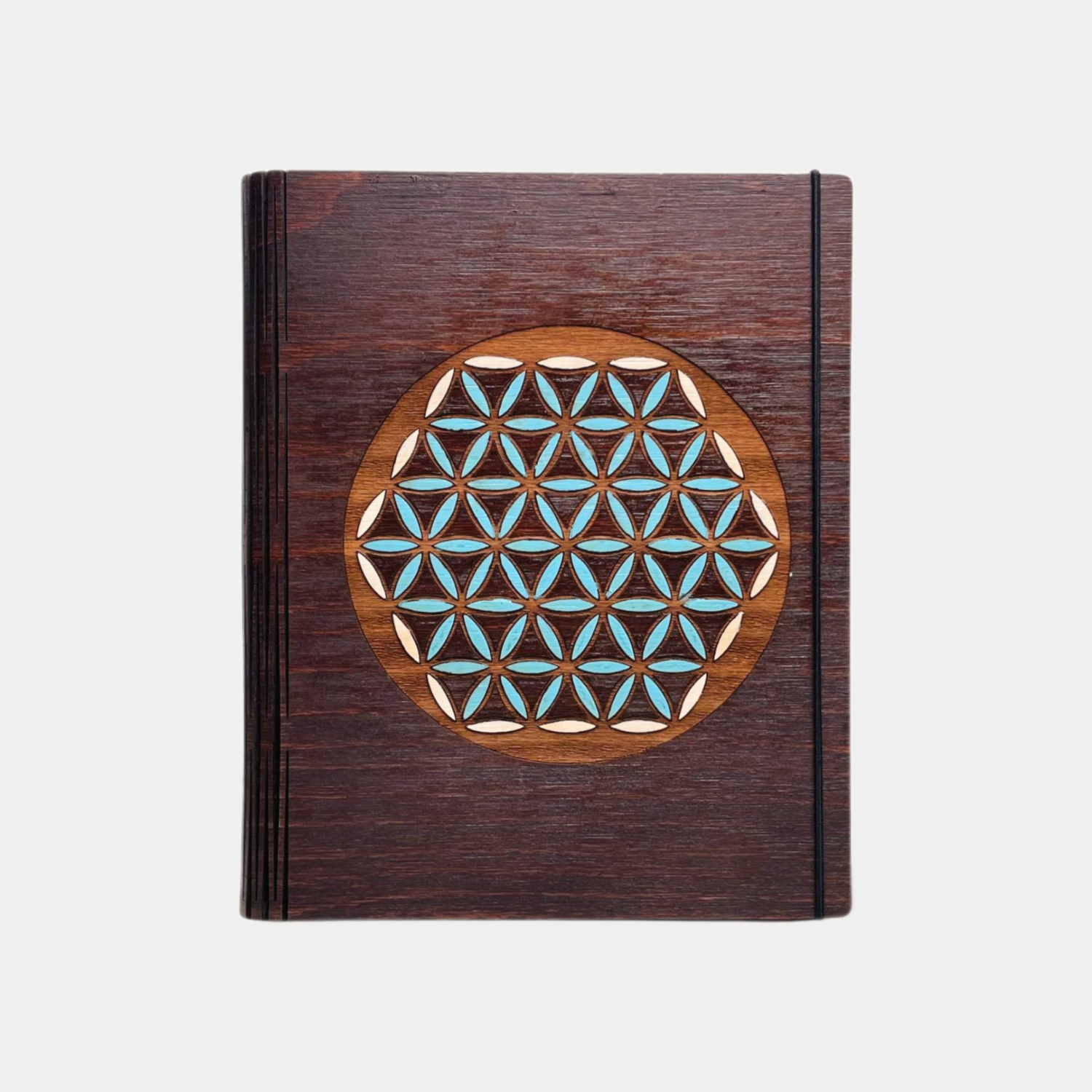 Flower of Life wooden agenda