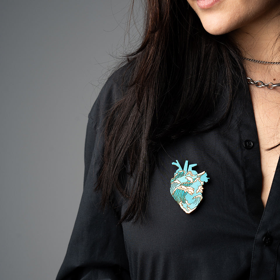Spring Token Heart in Waves