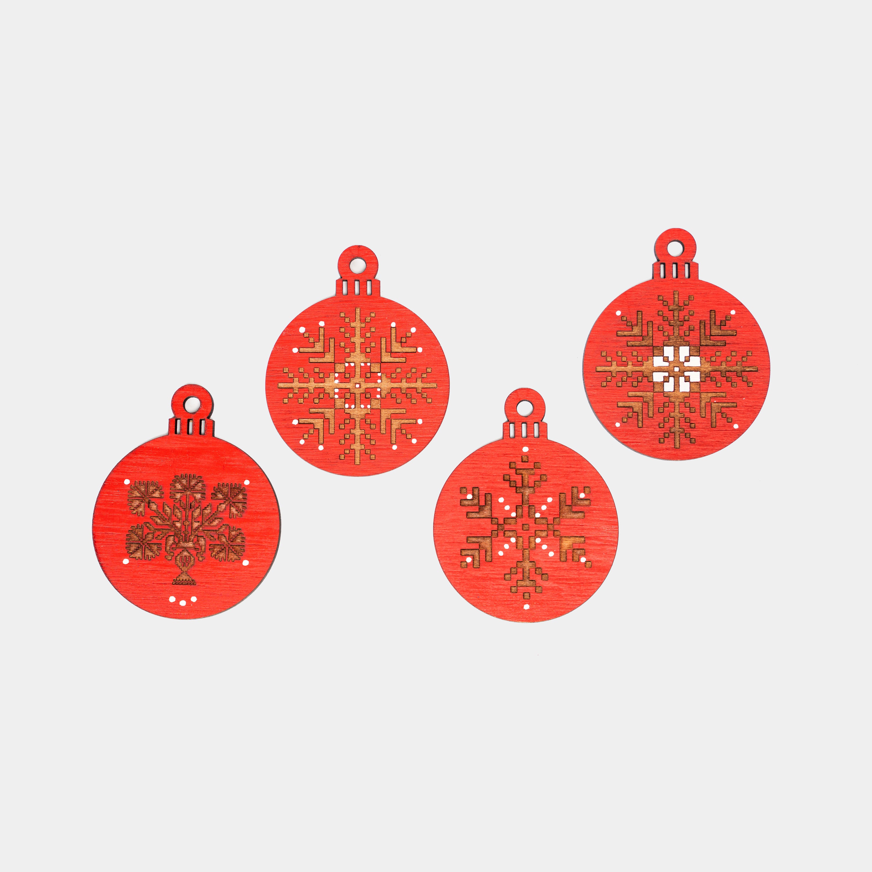 Traditional Red Christmas Tree Decoration