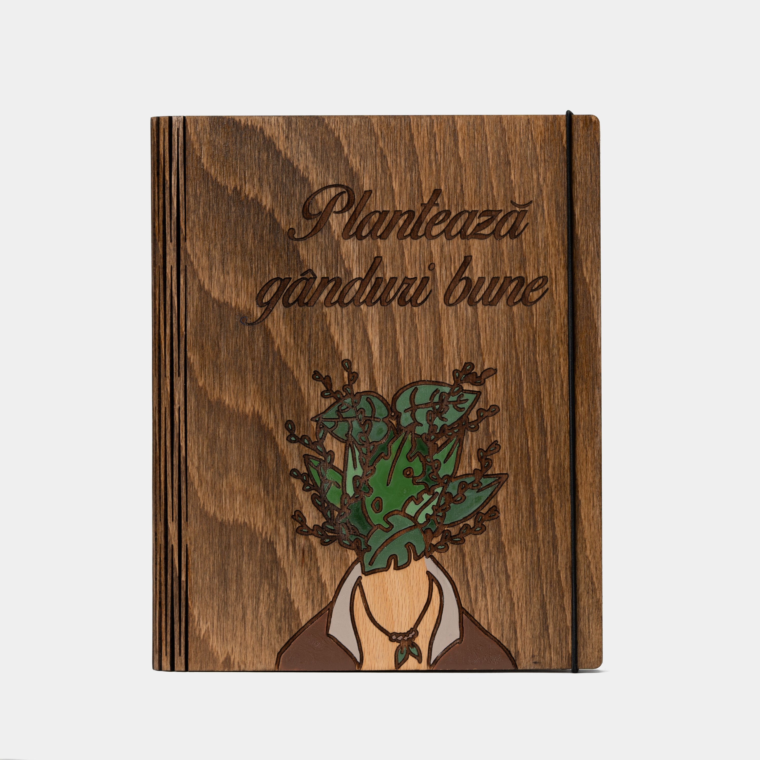 Wooden diary Plant good thoughts