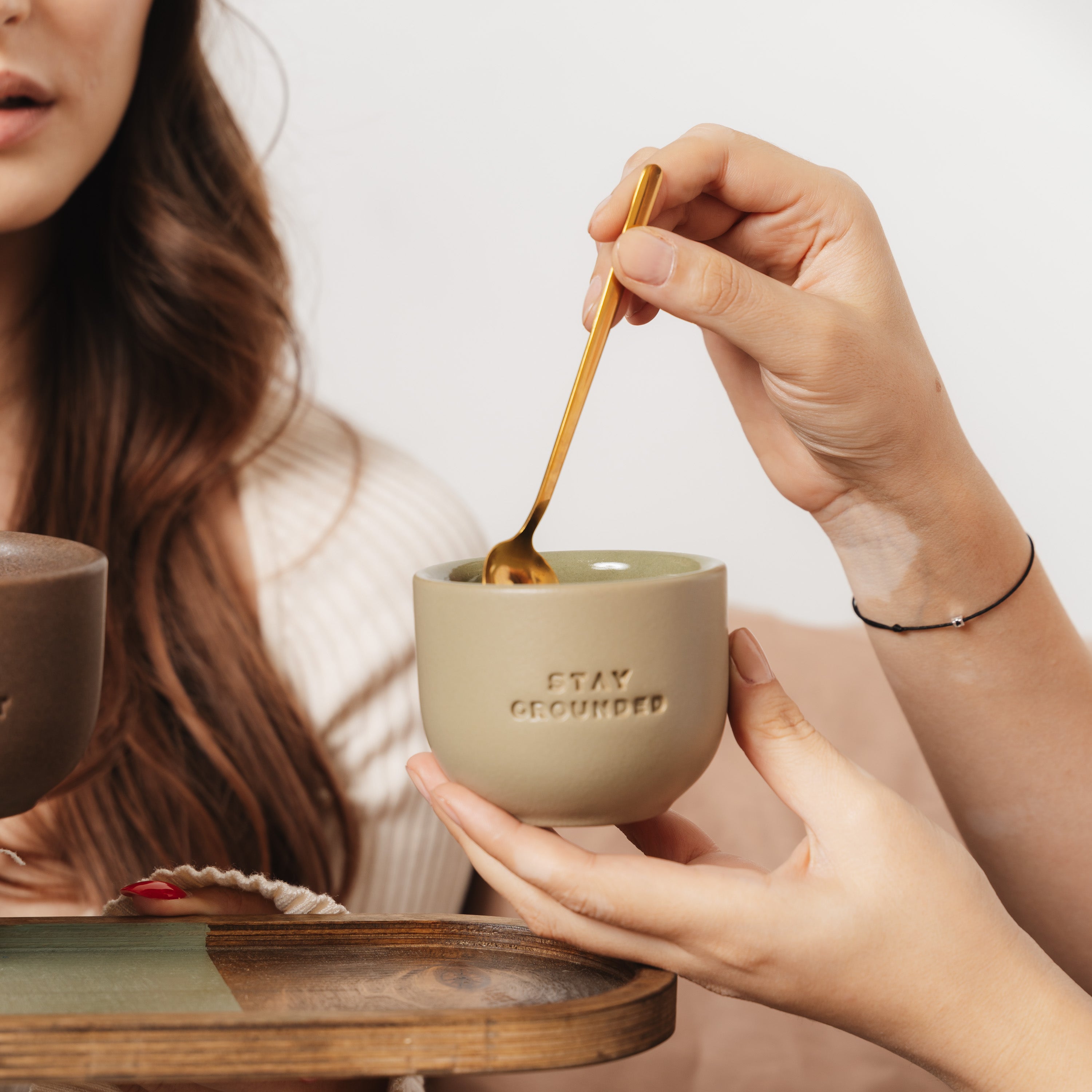 PORCELAIN CUP - ENJOY THE PRESENT