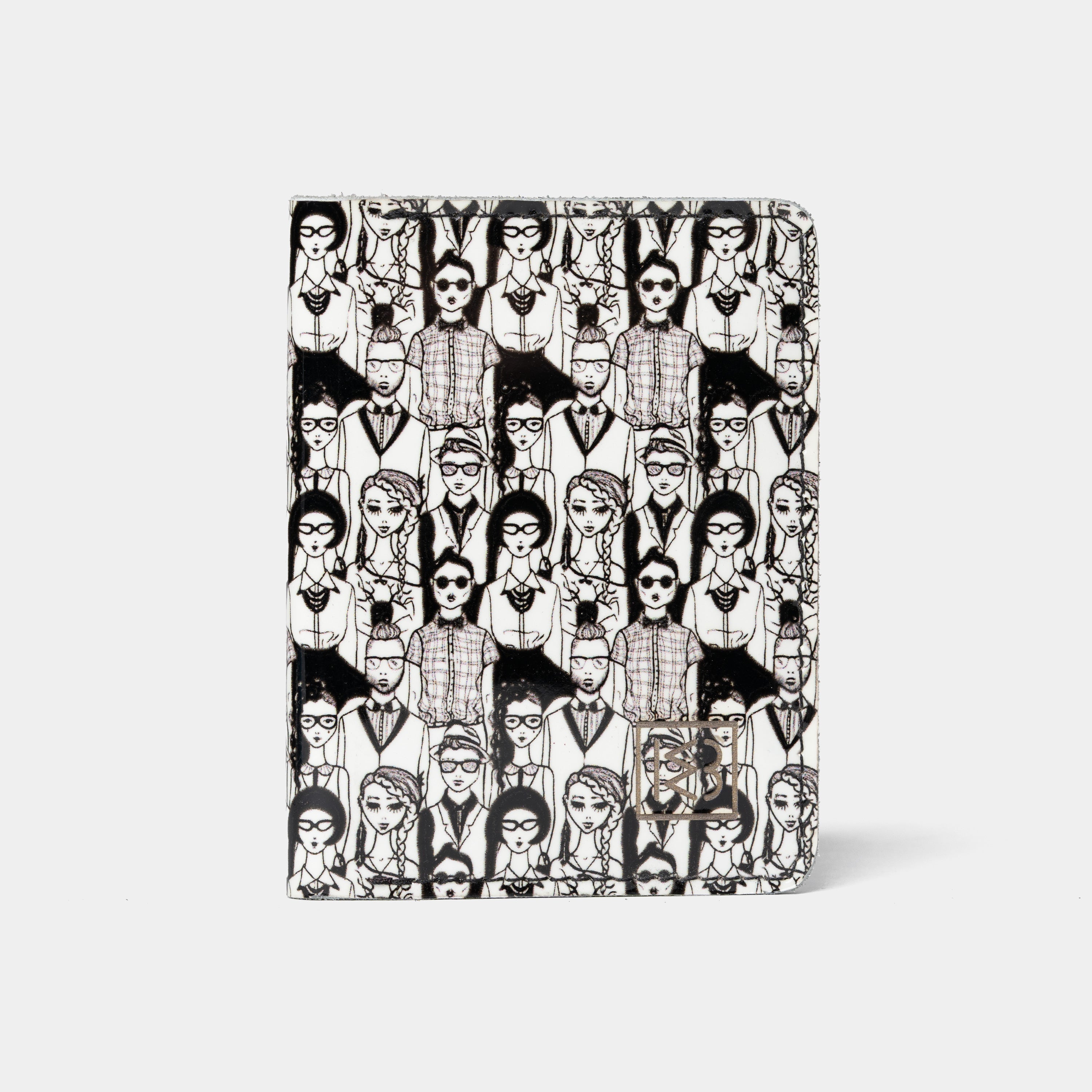 PEOPLE PRINT LEATHER WALLET