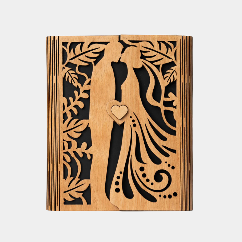 Wooden photo album Wedding