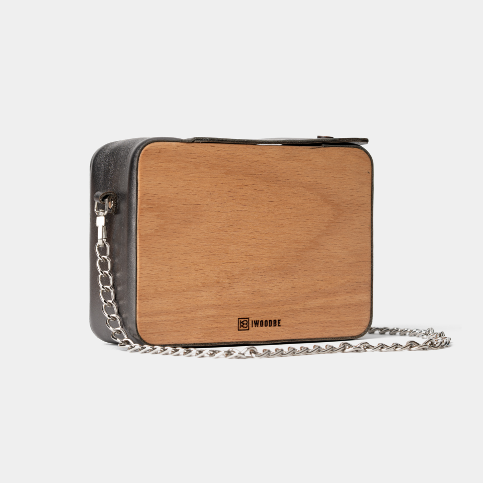 WOOD AND LEATHER BAG