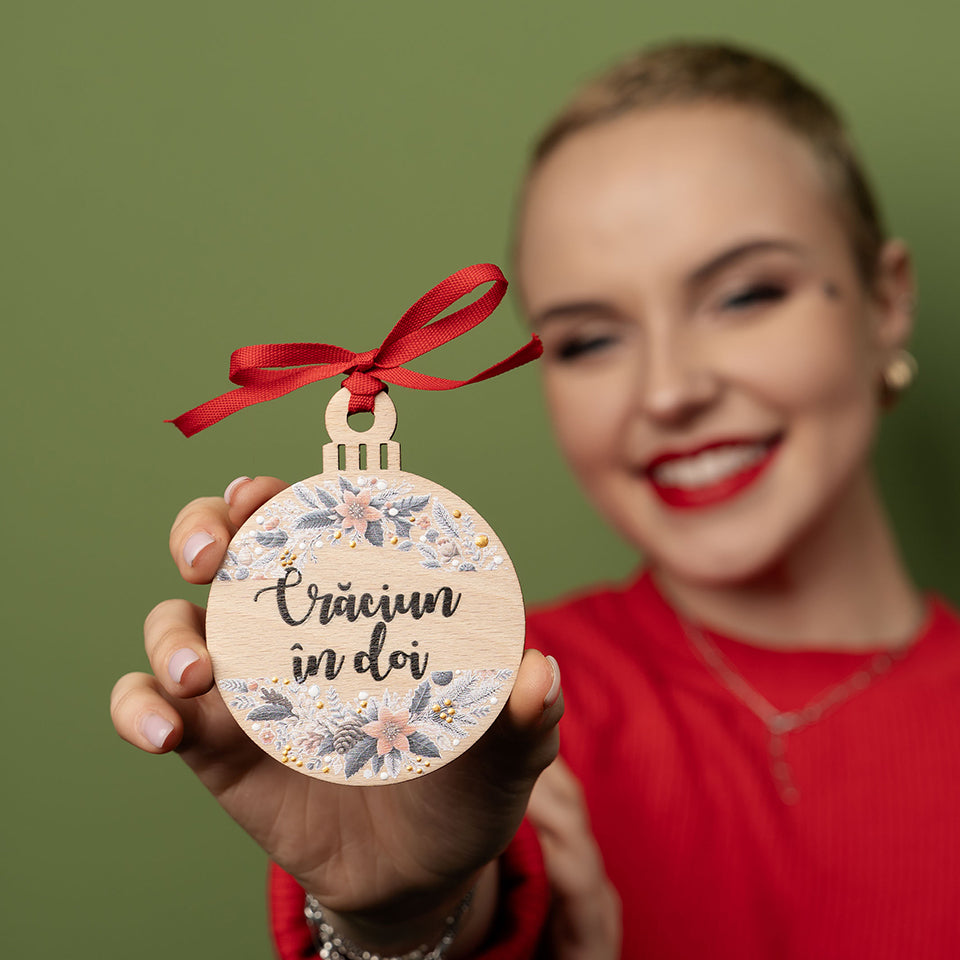 Christmas globe in two