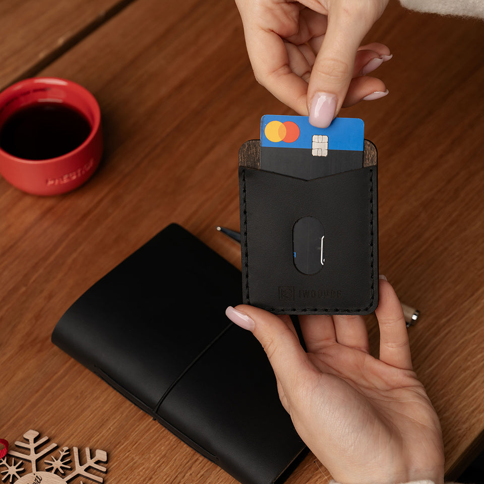 black card holder